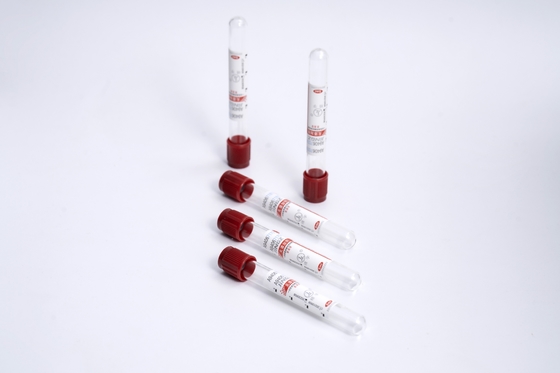 明白に習慣性の血液サンプルのコレクションの管の赤い帽子無し2-10ml