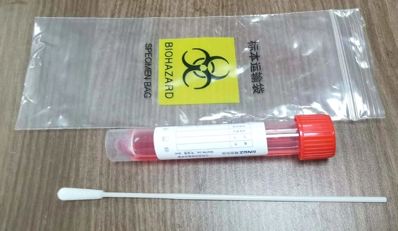 3ml解決が付いている赤い帽子10mlの標本の綿棒の輸送の管