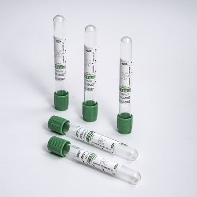 緑のリチウム ヘパリンの血液サンプルのコレクションの管の真空の試験管2-10ml