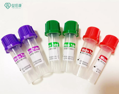 医療用 非真空マイクロ血液採集チューブ 0.25ml 0.5ml 1ml EDTA K2K3 / ジェルチューブ