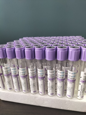 CE 承認されたK2 EDTAチューブ 紫のトップキャップの医療用血液採集チューブ 1ml-10mlタイプ