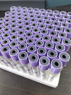 CE 承認されたK2 EDTAチューブ 紫のトップキャップの医療用血液採集チューブ 1ml-10mlタイプ