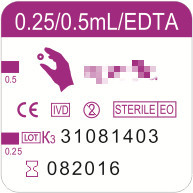 血液管のラベル EDTA 血液管のラベル 血液採取管のステッカー